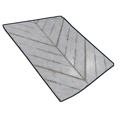 Parquet Chevrons Painted White
