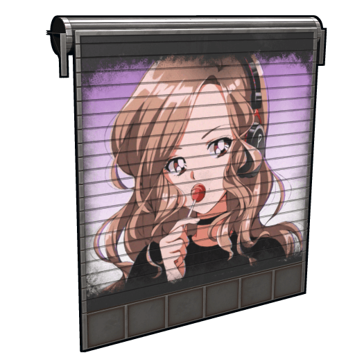 Pokimane Painted Garage Door