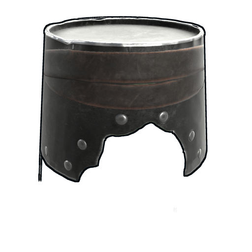 Green Riveted Bucket Helmet