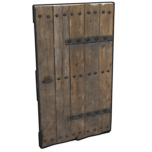 Riveted Wooden Door