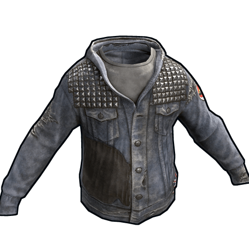 Denim Studded Hoodie