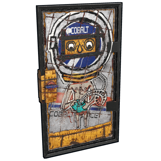 Cobalt Graffiti Door