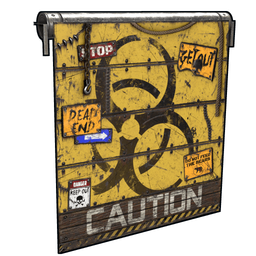 Caution Garage Door