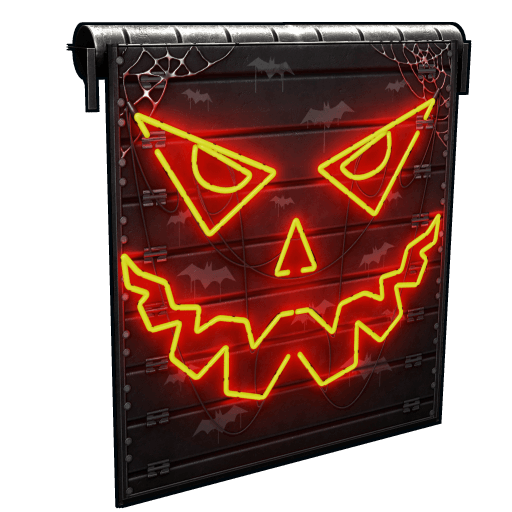 Neon Pumpkin Garage Door