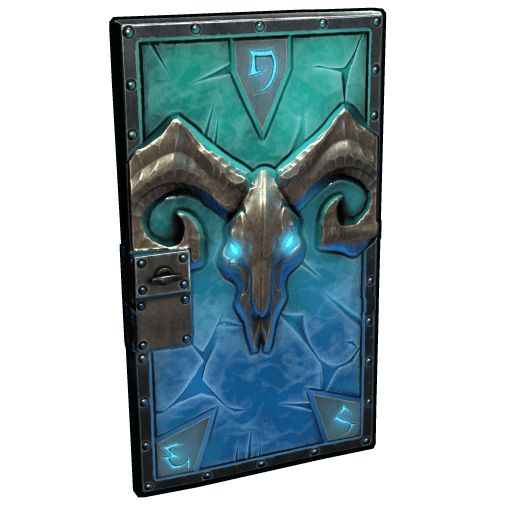 Glacial Visage Metal Door
