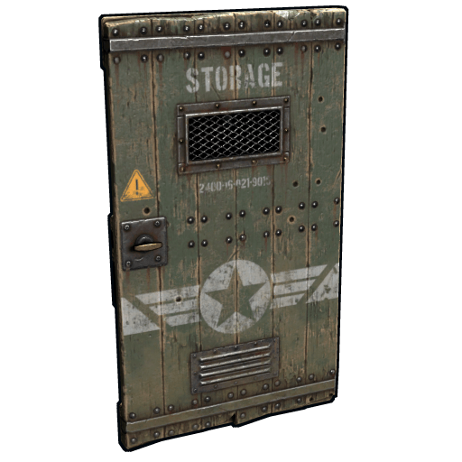 Military Storage Wooden Door