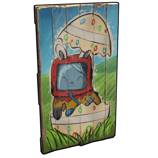 Funny Bunny Wood Door