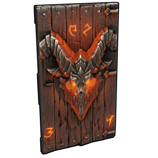 Molten Visage Wood Door