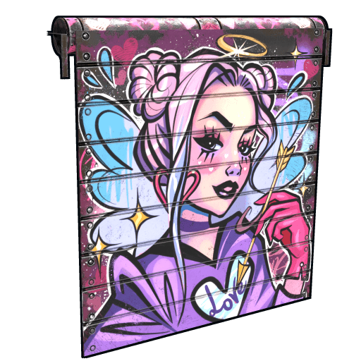 Lovers' Arrow Garage Door