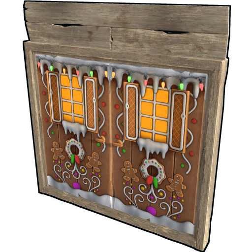 Gingerbread Double Wooden Door
