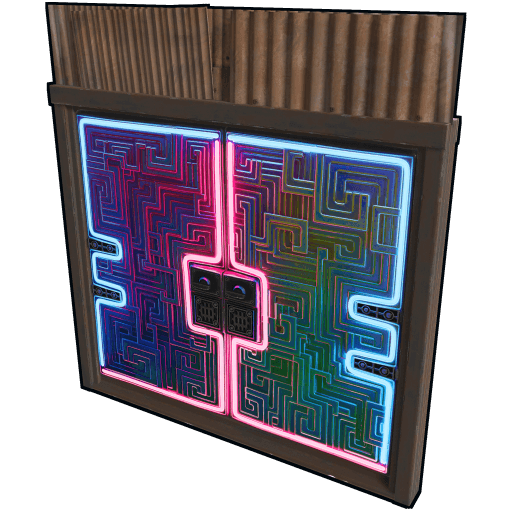 Neon Bismuth Metal Double Door