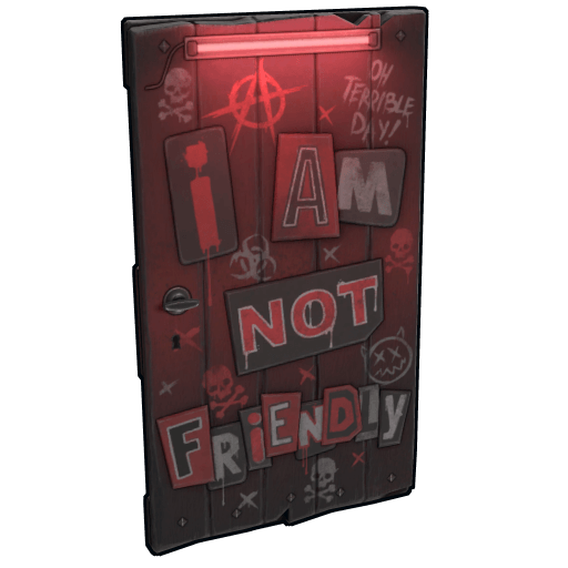 NOT Friendly Wooden Door