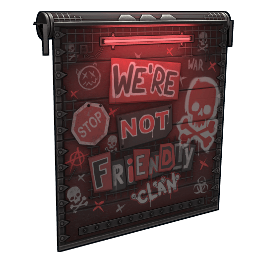NOT Friendly Clan Garage Door