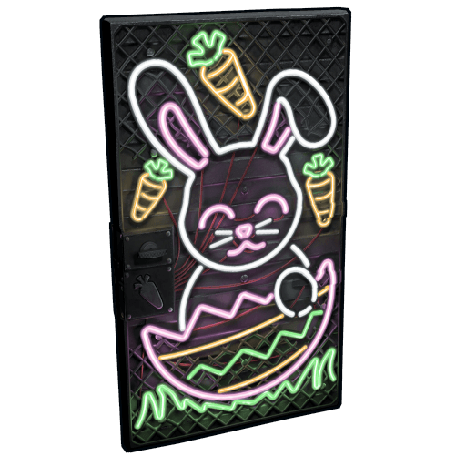 Neon Easter Bunny Door