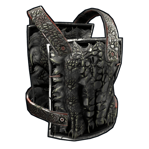 Black Alligator Metal Chest Plate