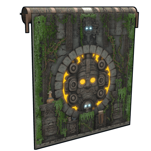 Forbidden Mayan Temple Garage Door