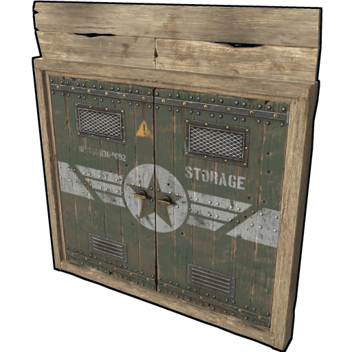Military Storage Wooden Double Door