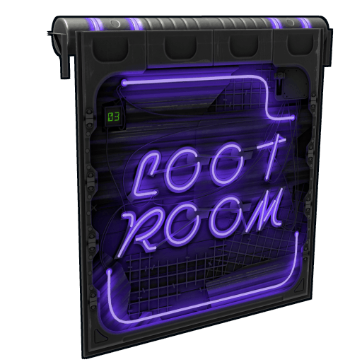 Neon Loot Room Door