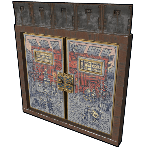 Porcelain Armored Double Door
